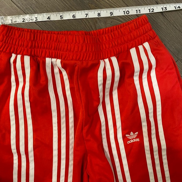 Adidas Women’s Ji Won Choi Track Pants Red and White Striped Joggers - Picture 12 of 12